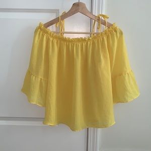 Yellow off the shoulder top